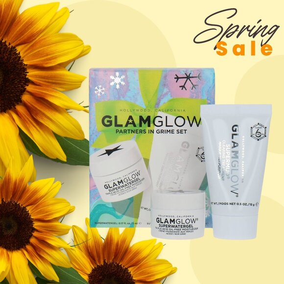 Glamglow Partners In Grime Set - Supernud Mask & Superwatergel Moisturizer - Picture 1 of 7